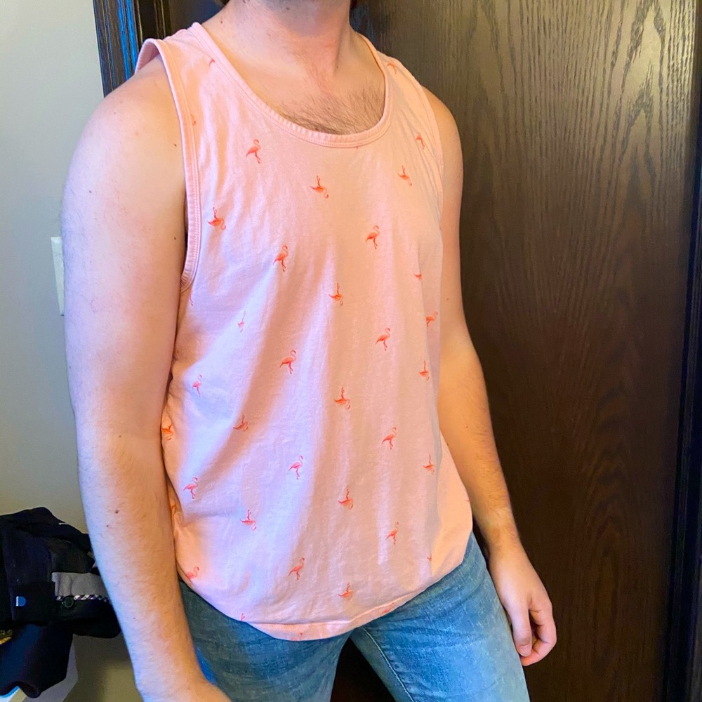 Flamingo Patterned Tank Top